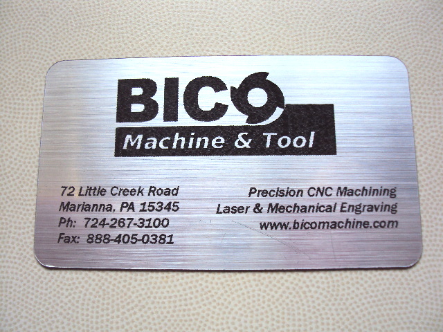 Laser engraved magnet business card